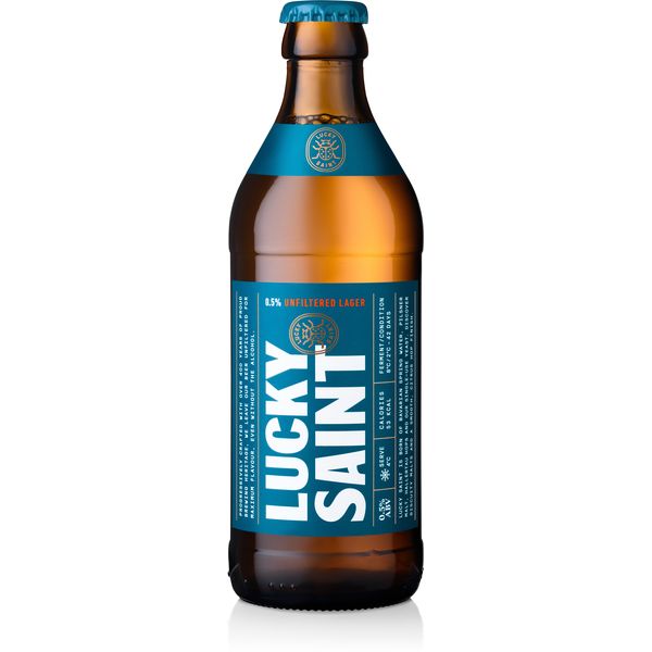Labnlager Lucky Saint 0.5% Superior Unfiltered Lager, NRB, 330 ml x 20